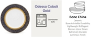 Noritake Odessa Cobalt Gold Accent Plate, 9"